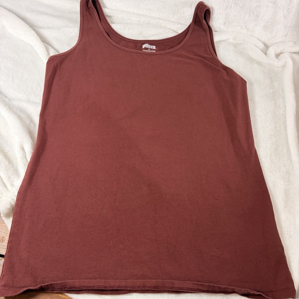 Duluth Trading Co Fall Layer Tank Top Burgundy Maroon Large Casual Athleisure